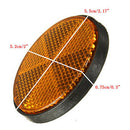 2pcs Motorcycles Car Exterior Accessories Universal ATV Orange Round Reflectors