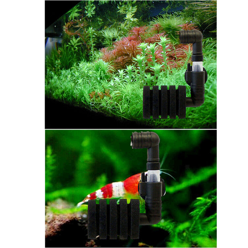 2pcs Aquarium Tank Bio Sponge Filter Suction Wall Mounted Water Filter 10-gallon