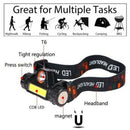 USB Rechargeable LED Headlamp Headlight Head Lamp Torch Flashlight Waterproof.