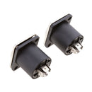2 Pcs. 4-pin Stereo Speaker Built-in Socket Built-in Terminal