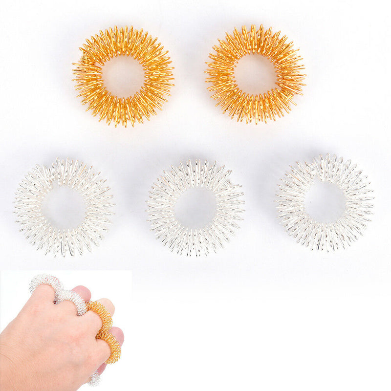 5 PCS Finger Massage Ring Acupuncture Rings Health Care Body Massager D Bj