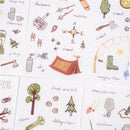 6x Camping Outfit Adhesive Stickers Scrapbooking DIY Decoration Diary BX