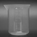6 Pcs Plastic Lab 100mL Graduated Measuring Beaker Cup Clear V9D9