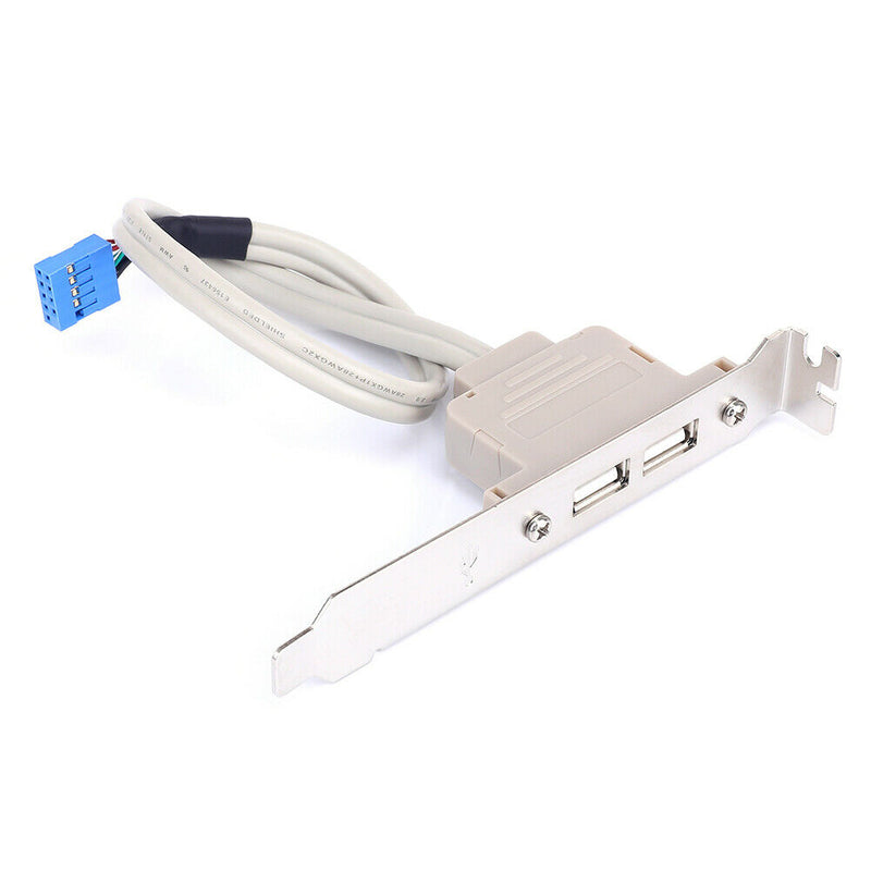 9Pin Motherboard Female Header to Dual USB 2.0 Adapter Cable for Desktop PC