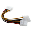 Computer Molex 6 Inches 4 Pin Power Supply Y Splitter Cable,1 Male to 2 Fem