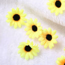 100pcs Artificial Small Silk Sunflowers Handmade Wedding Decor Wreath Craft