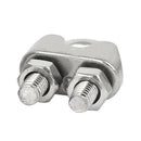 M6 1/4 Inch 304 Stainless Steel Saddle Clamps Cable Wire Rope Clips Fastene