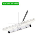 30cm Rolling Pusher Angle Parallel Ruler Angle Ruler Balance Drawing Scale