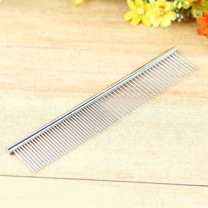 Stainless-Steel Comb Hair Brush Shedding Flea For Cat Dog Pets Trimmer Groo K3V5
