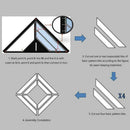 Woodworking Measuring Tool 14" Triangle Ruler Aluminum Metric Square Speed B7N3