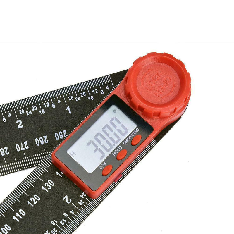 200mm Digital Protractor Ruler Inclinometer Goniometer Measuring Tool (A) A