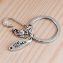 Father's Day Gift Keychain Hook Fish Love You Dad Keyring Key Chain Ring\Jewelry