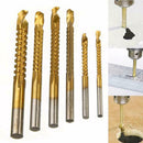 6pcs HSS High Speed White Steel Twist Drill Metal Bit Set For Rotary To WZY