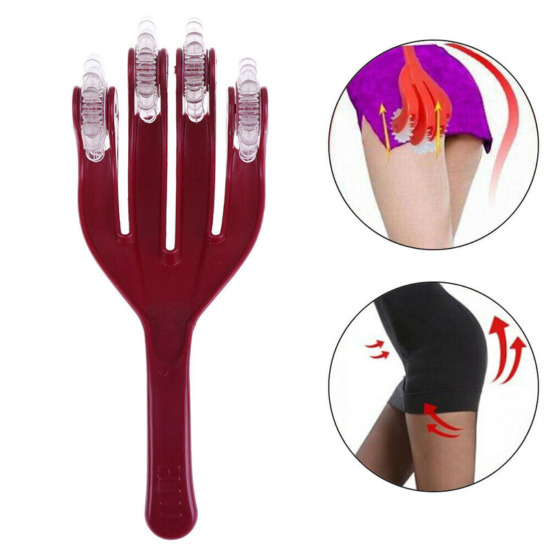 4 Fingers Buttock Hip Massager Roller Head Back Leg Body Relax Relieve Fati  Kw