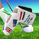 Flag Pattern Parts Decorative Golf Protective PU Leather Putter Head Cover