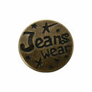 7PCS Letters Pattern Lock Inside No Sew Jeans Tack Buttons 20mm Dia