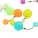 7Pcs a lot Glow Dark Belly Button Navel Bar Rings Body Piercing Jewelry Newly