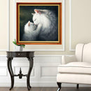 White Cat 5D Diamond DIY Painting Kit Home Decor Craft 35 X 35cm
