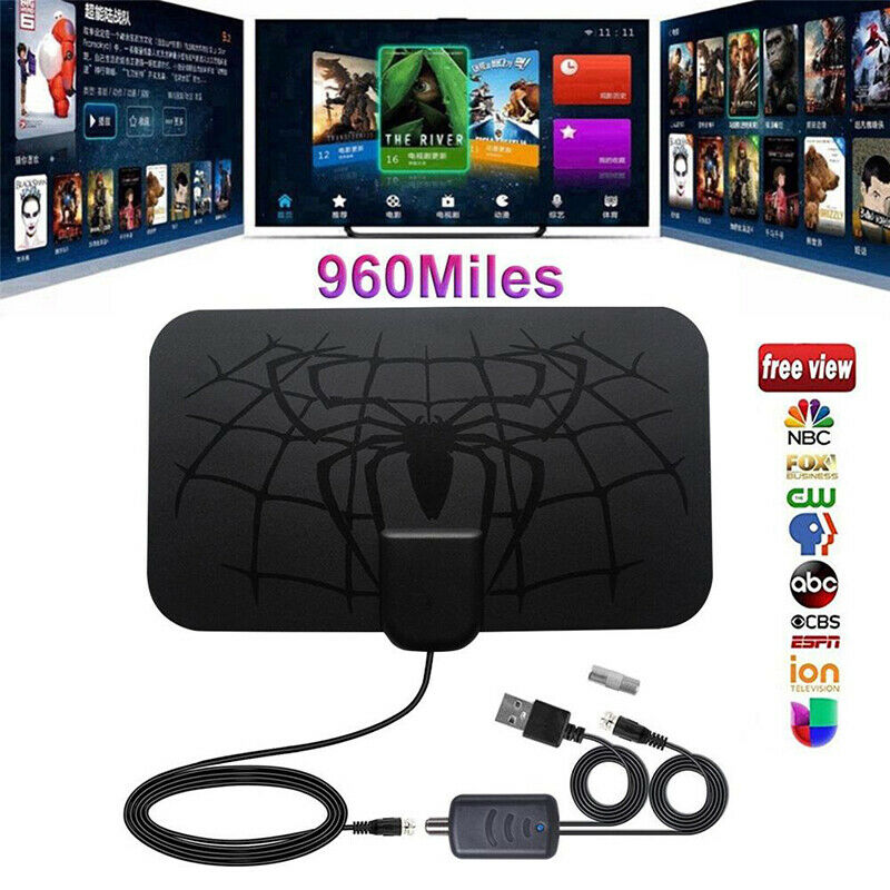 Amplifier Antenna TV Digital HD 960 Miles 1080P Indoor Antenna Signal Booster