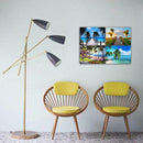 4 Pack Coconut Tree DIY 5D Diamond Painting Kit Full Drill Cross Stitch Decor