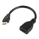 2 Piece 17CM Mini HDMI Male To HDMI Female Converter Adapter Cable For Video