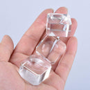 1X Crystal Clear Square Block Sphere Rocks Base Stand Favor Stone Holder Di S7D5