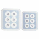 2pcs Sphere Ball Silicone Bead Molds with Holes Round Epoxy for Jewelry,Pol H6Z6