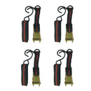 4x Ratchet Tie Down With S Hook Buckle Cargo Strap Hauling Car Truck Trailer