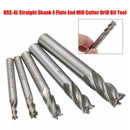 5x End Mill Milling Cutter Machine Tools Extra Long Tungsten Carbide 4 flutes df