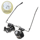 Eye Jeweler Watch Repair 20X Magnifier Magnifying LED Lights Glass Loupe Le A