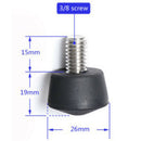 Replacement Tripod Spike Feet Rubber 3/8'' Universal Monopod Foot Screw