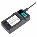 For Olympus Li-40B / EN-EL10 3.7V 1200mAh Battery 2 + LCD Display USB Charg