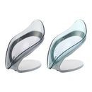 2pcs Plastic Leaf Self Draining Soap Tray Box Bathroom Soap Dish Decorative