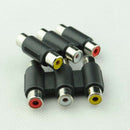 2Pack 3RCA Audio Video AV Female to Female Coupler Jack Extender Cable Connector