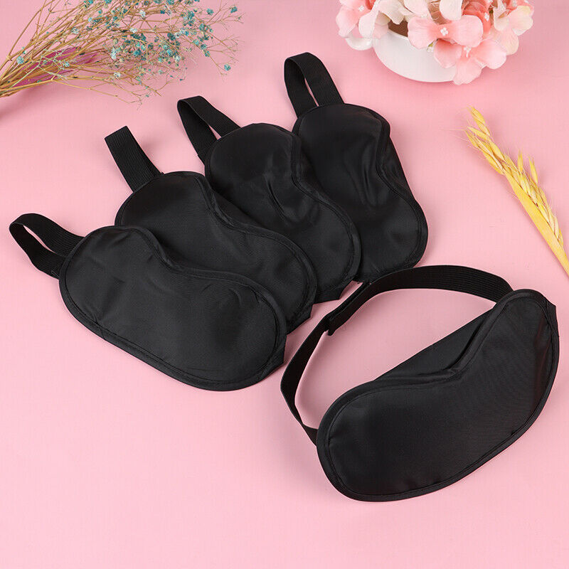 5PCS Soft Portable Eye Cover Black Fast Sleeping Eyeshade CoverS Gn