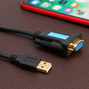 CableDeconn C0407 USB to RS232 Male to Female PL-2303 2m Converter Cable