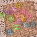 Practical Plastic Box With 25 Empty Bobbins For Sewing Machine Bobbin Case MO