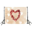 Valentines Day Photography Background Heart Wood Board Backdrop Video Decor