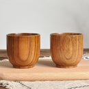 4Pcs 105ml Handmade Small Wooden Coffee Tea Cup Drinking Cup Mug for Beer