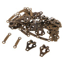 20 Sets Bronze Metal Hook and Eye Closures for Skirt Trouser Fasteners&Decor