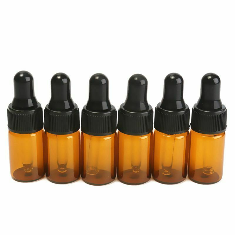 10pcs 3ml Empty brown Glass Dropper Bottles with Pipette for Essential Oil I3K4