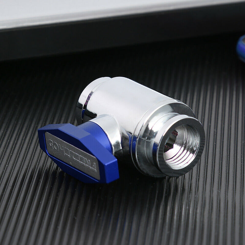 G1/4 Thread Vent Valve Water Ball Valve for PC Water Cooling System (Blue) A