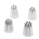 Cake Piping Tips Decorating Mouth Set 4 Pcs Steel  Baking Nozzle ToolB Hn