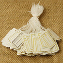 500pcs Adjustable Length Hang Label Rectangular Price Tag Jewelry Watch Shop