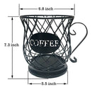 Coffee Pod Holder Organizer Mug with Base Cup Shape Fruit Storage Basket Bowl