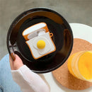 Toast Egg Bluetooth Earphone Case Cover Soft Silicone Protective For AirPods Int