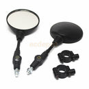 Motorcycle 22mm Handlebar Rear View Side Mirrors Round Shape