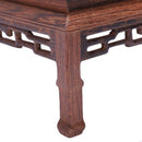 Square Right Mahogany Sculpture Buddha Statue Crafts Decoration Base Wool R