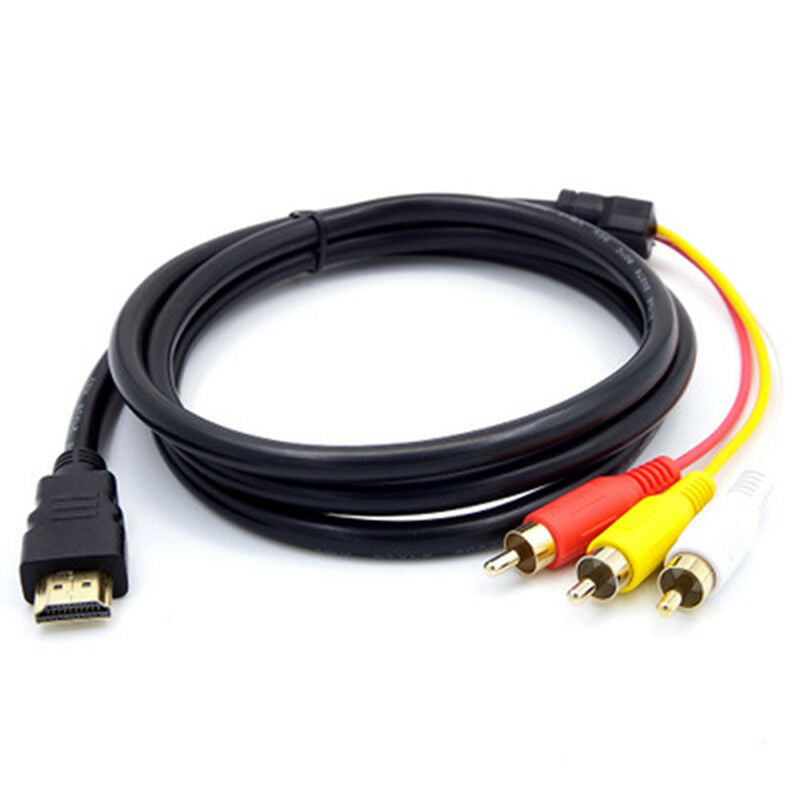 HDMI Male to 3 RCA Video Audio AV 1.5m Cable Adapter For 1080P HDTV  LJ