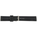 Military Black Silicone strap buckle for Men's wristwatch, 24 mm, U4W1